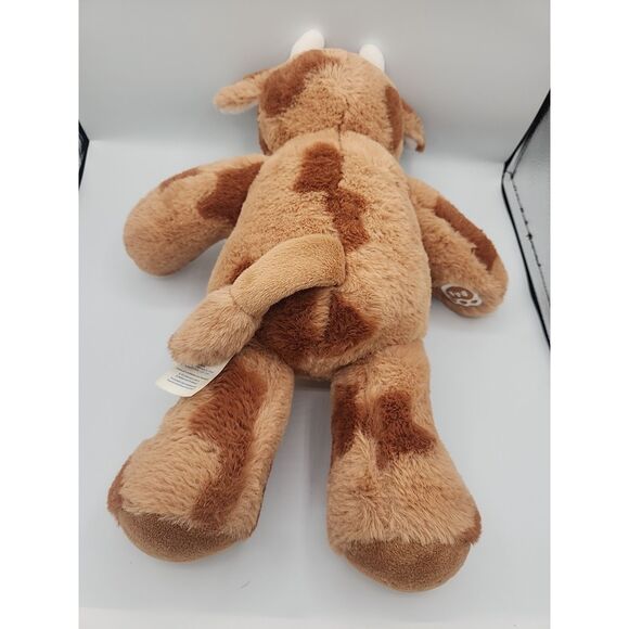 Retired Build A Bear Brown Splatter Cow Stuffed Cow Plush - Picture 4 of 6